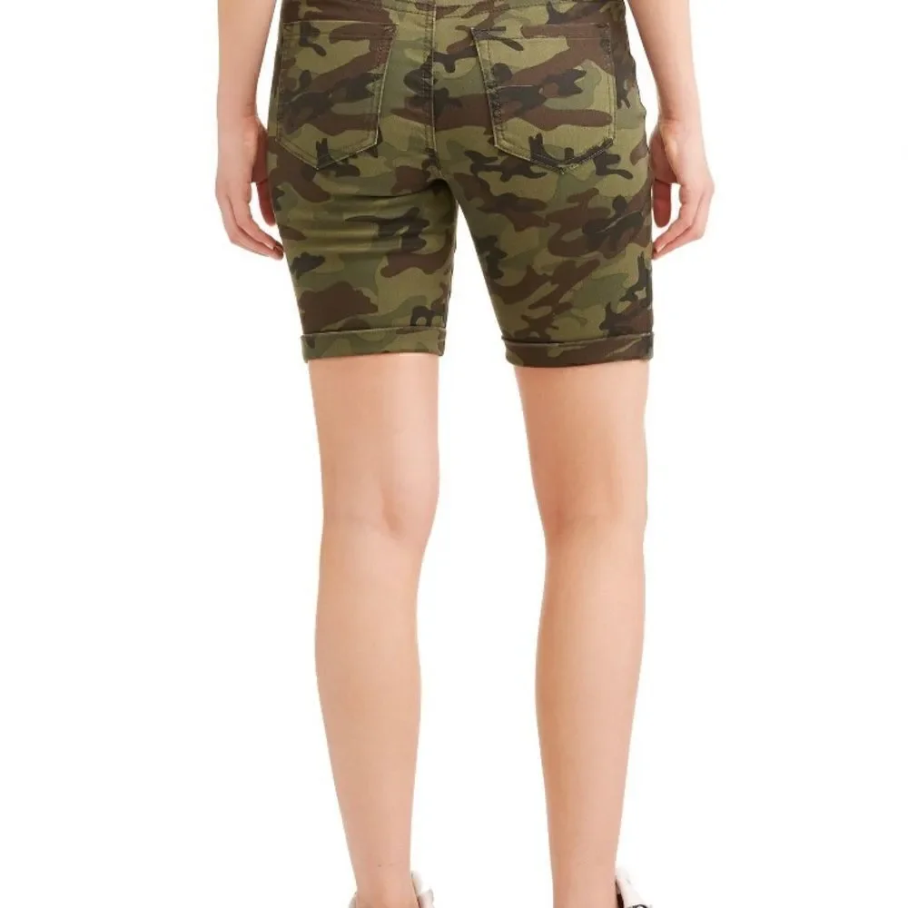 Nobo Camouflage Bermuda Shorts Size Small Mid Rise